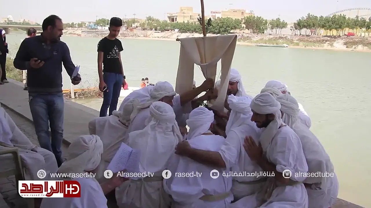 Mandaeans celebrating Parwanaya in Amarah, Iraq – 17 March 2019 Mandaeans celebrating the Creation Day (Brunaya), Maysan, Iraq - Mar 17, 2019 Mandaeans celebrating the Creation Day (Brunaya), Maysan, Iraq - Mar 17, 2019 13 — Mandaeans celebrating Parwanaya in Amarah, Iraq – 17 March 2019 Mandaeans celebrating the Creati…
