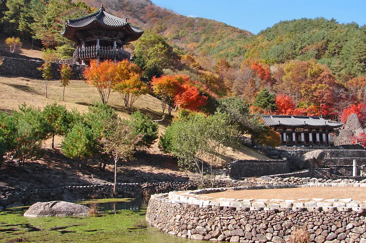 Main grounds of Samseonggung where the Sages's shrine hall is located. Samseonggung Shrine dedicated to the traditional worship of the three mythical creators of Korea: Whanin, Whanung, and Dangun. Korea-Samseonggung 11-07500 — Main grounds of Samseonggung where the Sages's shrine hall is located. Samseonggung Shrine dedicated to the traditional worship of the three mythical…