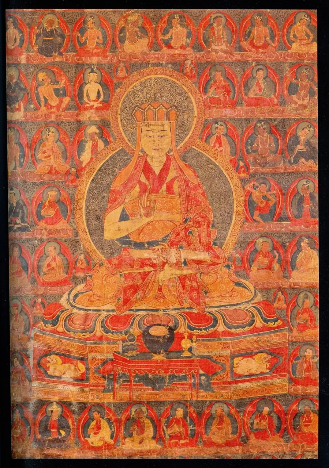 Lineage Lamas of the Oral Tradition from Shangshung Shangshaung Nyangyu Lagyu. Private Coll., Germany — A thangka depicting the lineage lamas of the Aural Tradition of Zhangzhung …