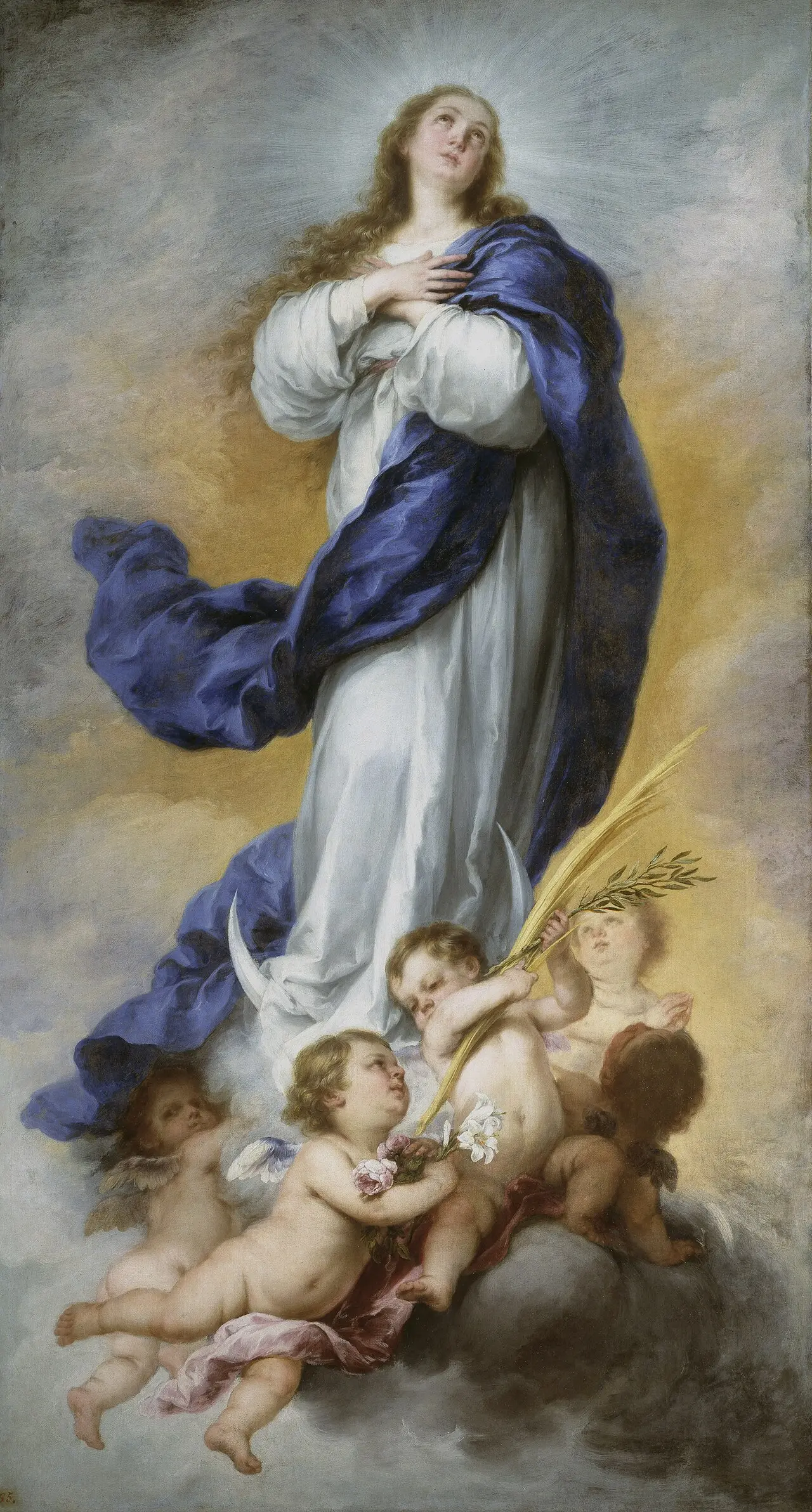 La Inmaculada Concepción de Aranjuez — Esta obra, conocida como la Inmaculada Concepción de Aranjuez , procede del Palacio Real de Aranjuez , y es una de las cinco Inmaculadas pin…