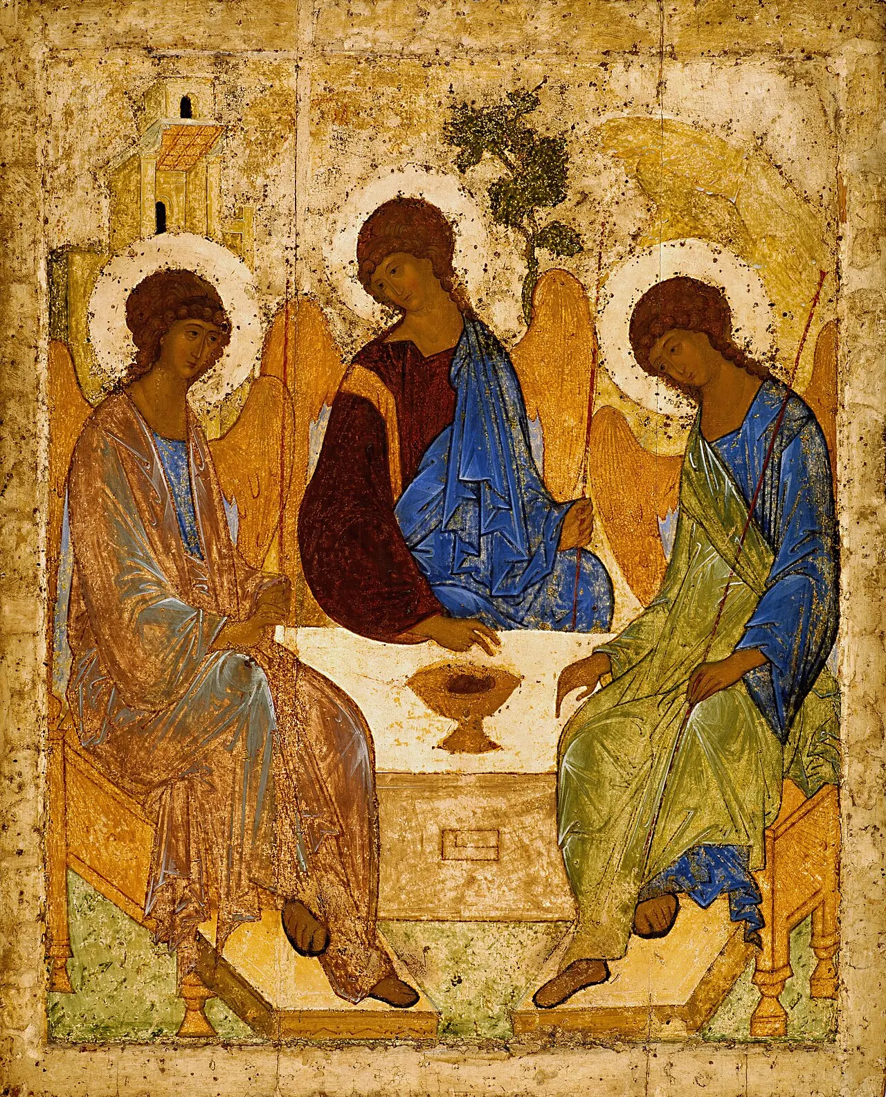Russian: «Троица» Holy Trinity (Troitsa) title QS:P 1476 ,ru:"Троица" label QS:Lru,"Троица" label QS:Len,"Holy Trinity (Troitsa)" — Икона «Троица» – самое знаменитое произведение …